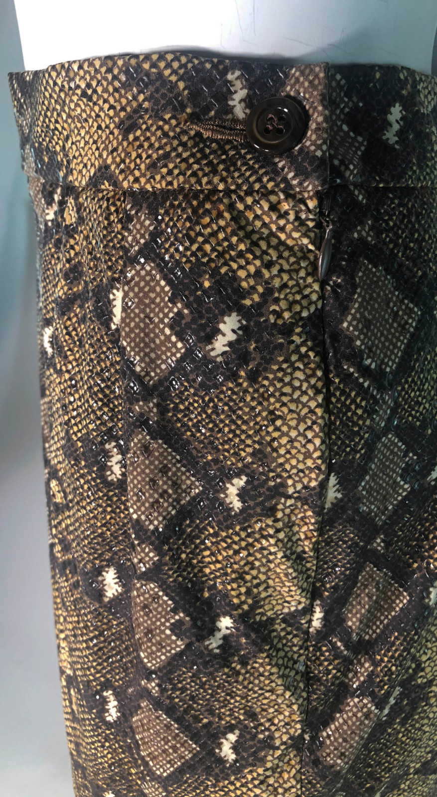 Vintage Yves Saint Laurent Encore Faux Snakeskin Skirt