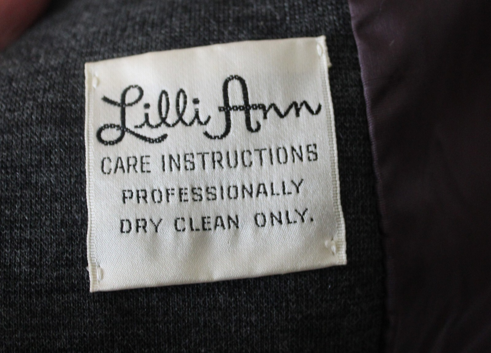 AMAZING VINTAGE 60’S 70’S LILLI ANN GRAY KNIT COAT HUGE CHINCHILLA FUR COLLAR