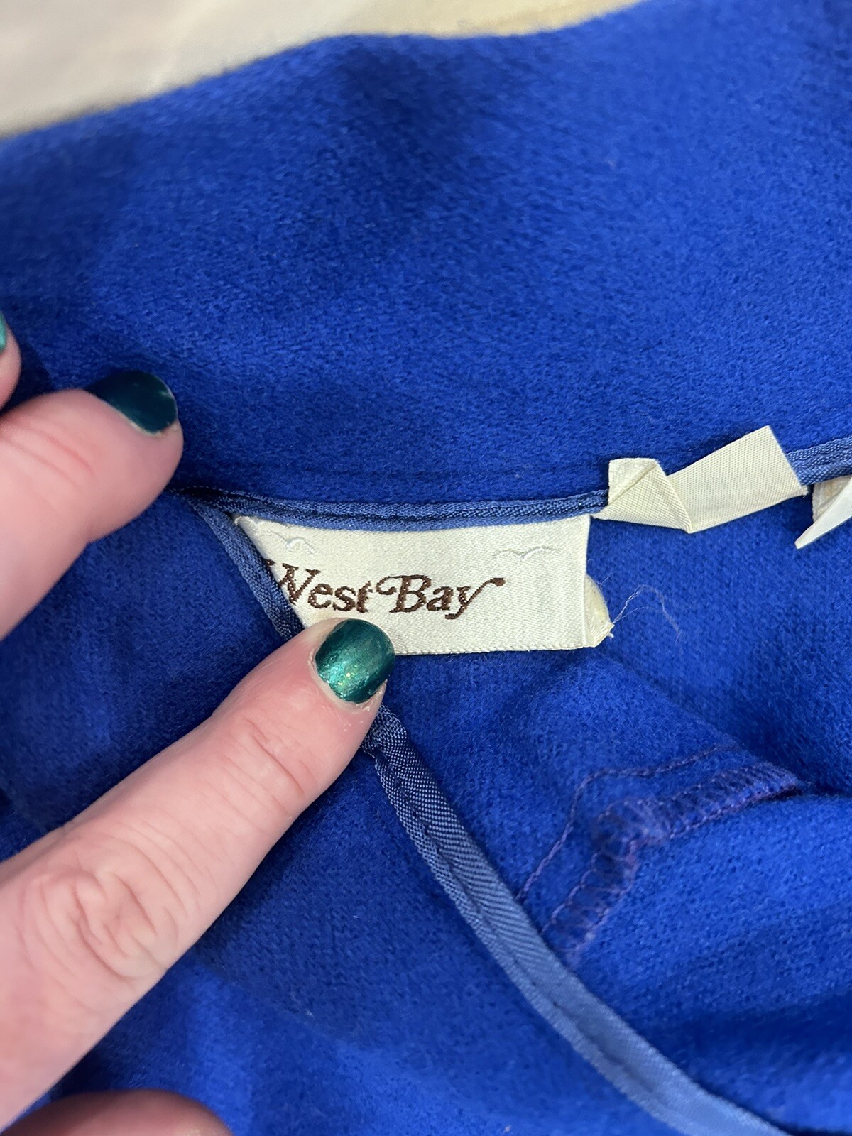 AMAZING Vtg 1960s West Bay Blue 100% Pure Wool Blend 2 PC SKIRT SUIT Sz 4