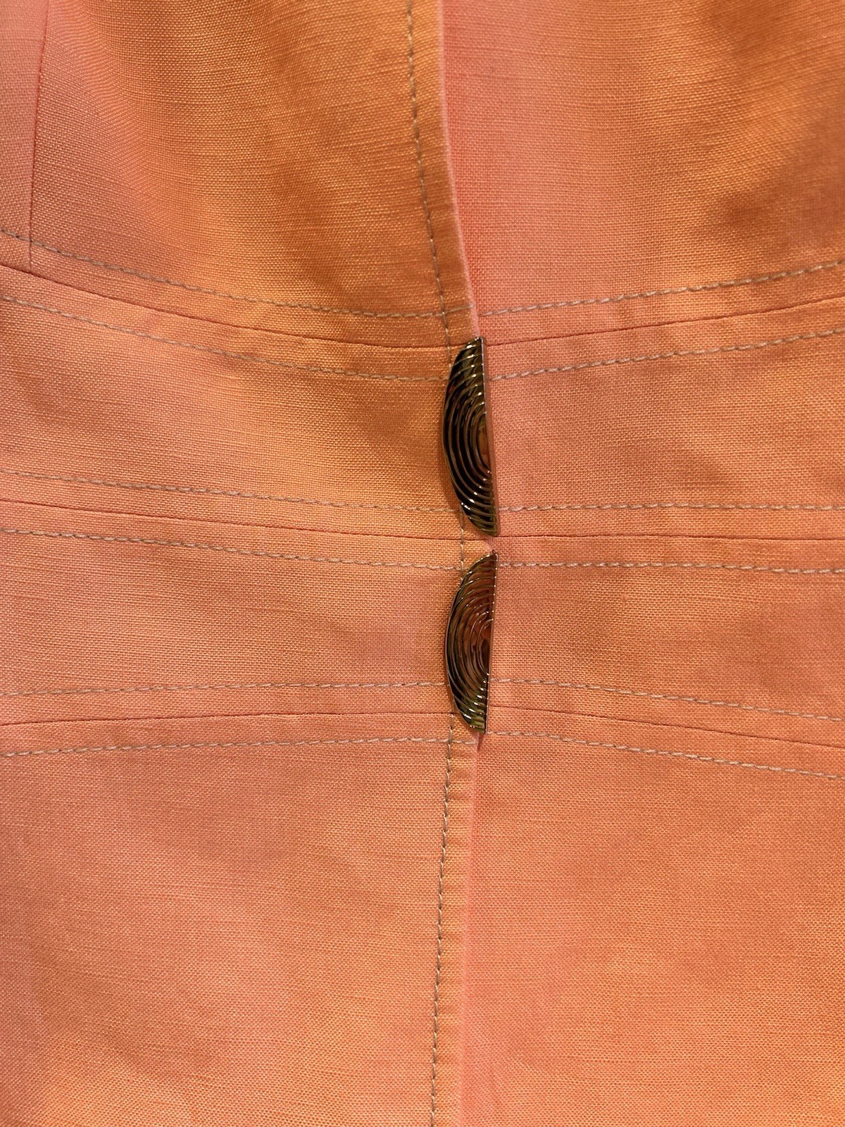 Isabella DeMarco Women’s Peach Coral Blazer with Snap Button Closure, Size 6