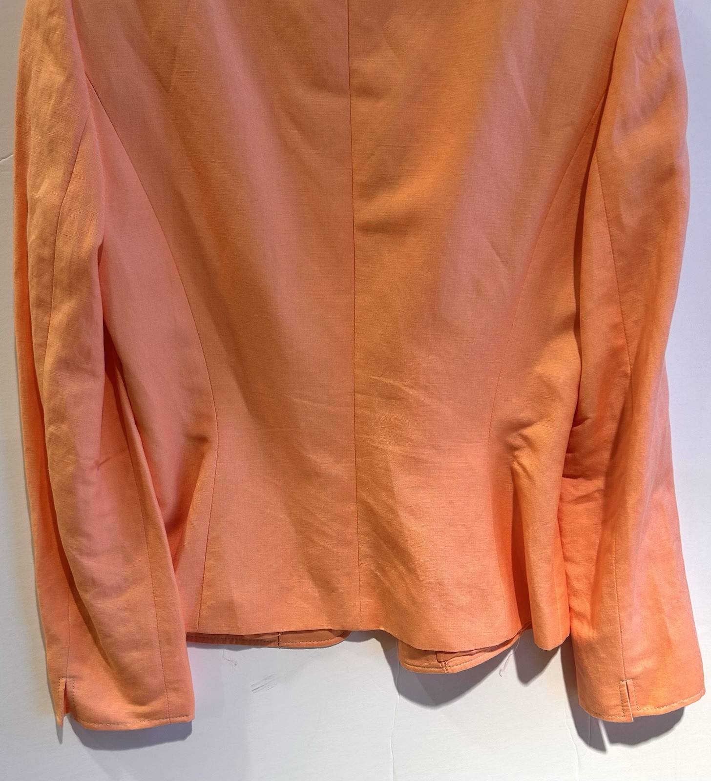 Isabella DeMarco Women’s Peach Coral Blazer with Snap Button Closure, Size 6