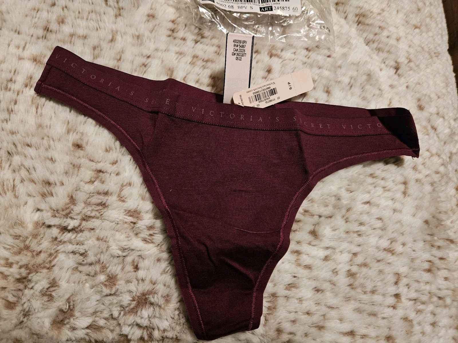 NWT 11 Pair Victoria’s Secret Cotton Low Rise Signature band Thong Panty Size S
