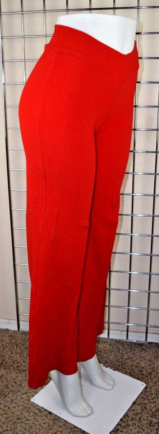 Vintage Pants Movin USA Bodywear W22 L31 80s Vibrant Red Soft Textured Cotton