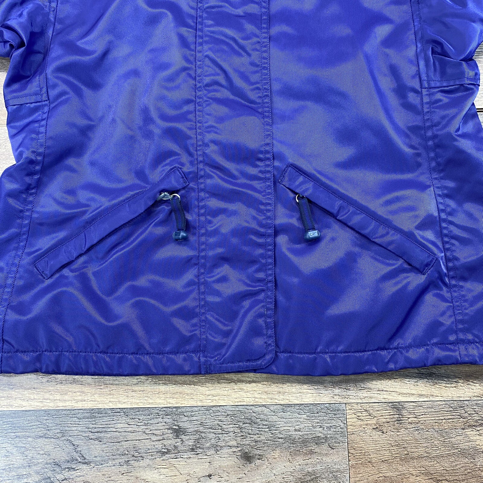 VTG Nike Womens Size S 4-6 90s PurpleFull Zip Nylon Windbreaker Swoosh