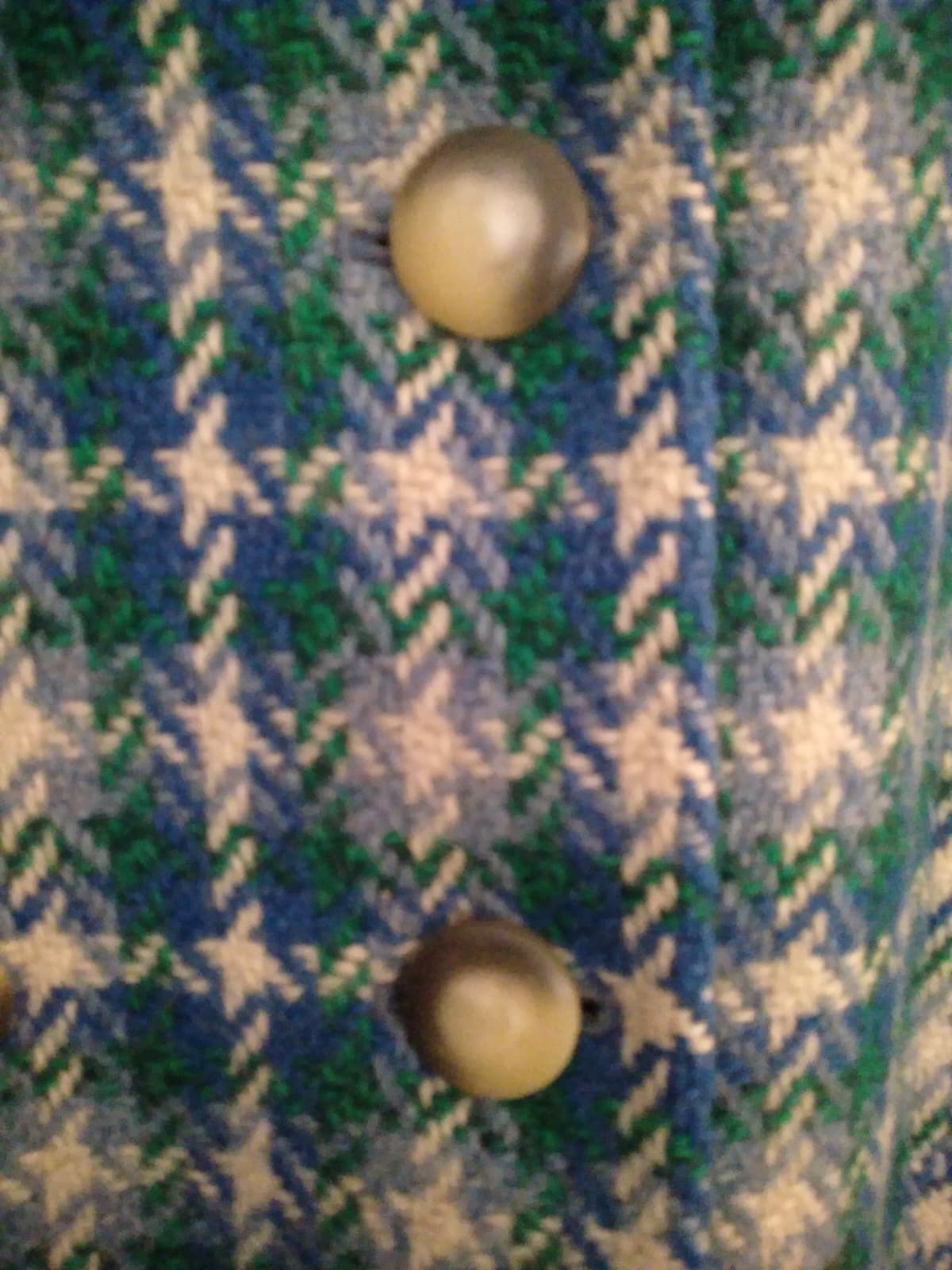 TALBOTS Vintage 60’s Heavy Tweed Wool Coat Lined Scottish Green Blue XS S M 70’s