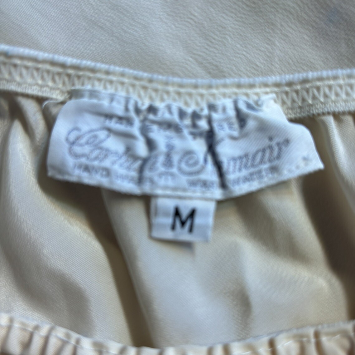 Corhan Noumair Half Slip Womens M Cream Hand Applique Girl Pagoda Vintage 60s