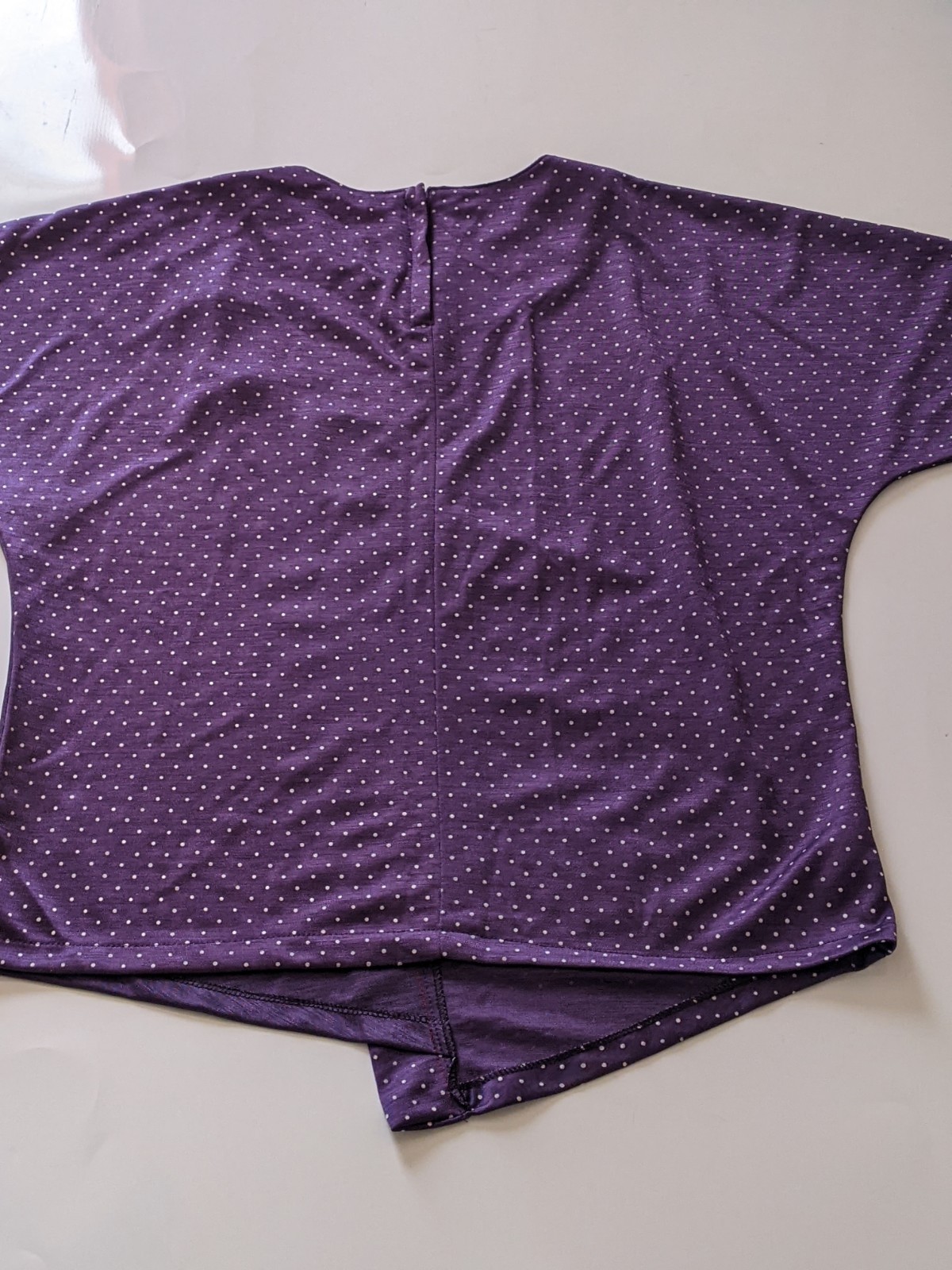 Vintage 1980s Korean Purple Pant Set Seoul Olympic Polka Dot Dolman 2 Piece