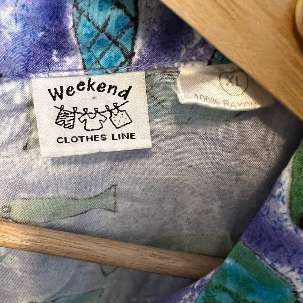 Vintage Weekend Clothes Line Vibrant Sea-life Print Set