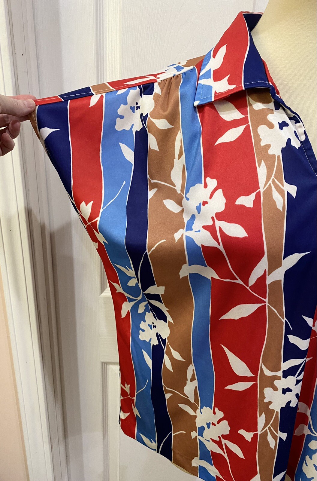 Vintage 70s 80s Copy Cats Tropical Floral Shirt 40 M/L