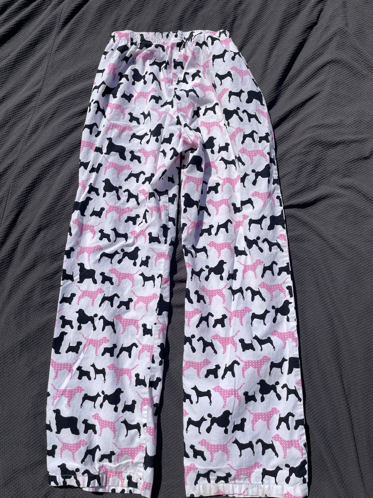 PINK Victoria’s Secret dog print pajama pants Vintage Y2K polkadot pink white PJ
