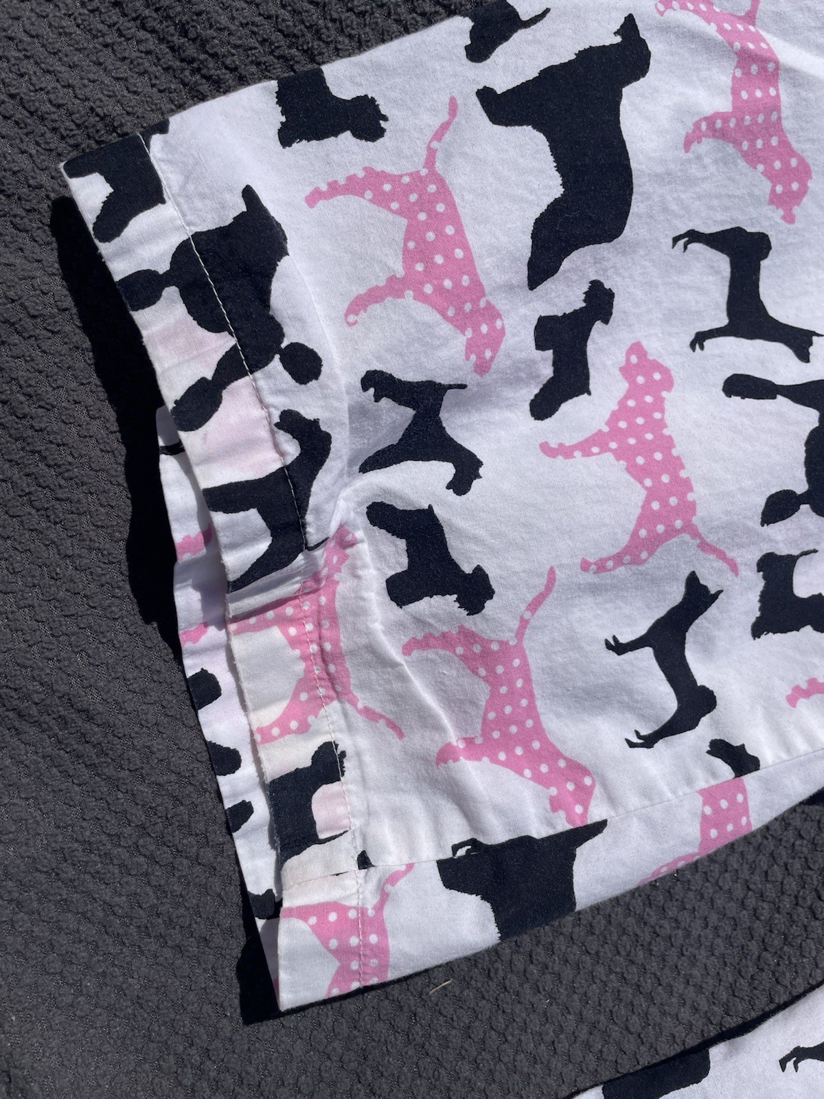 PINK Victoria’s Secret dog print pajama pants Vintage Y2K polkadot pink white PJ
