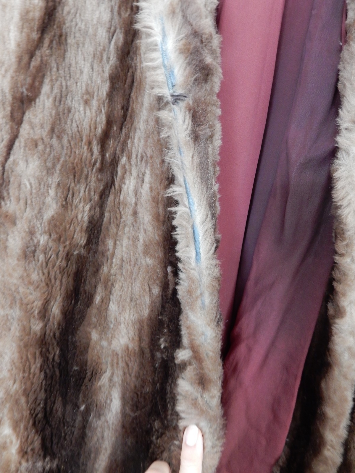 VTG CHAPMEN MILWAUKEE Raccoon Fur Coat Swing Back Retro Brown No Size S/M (?)