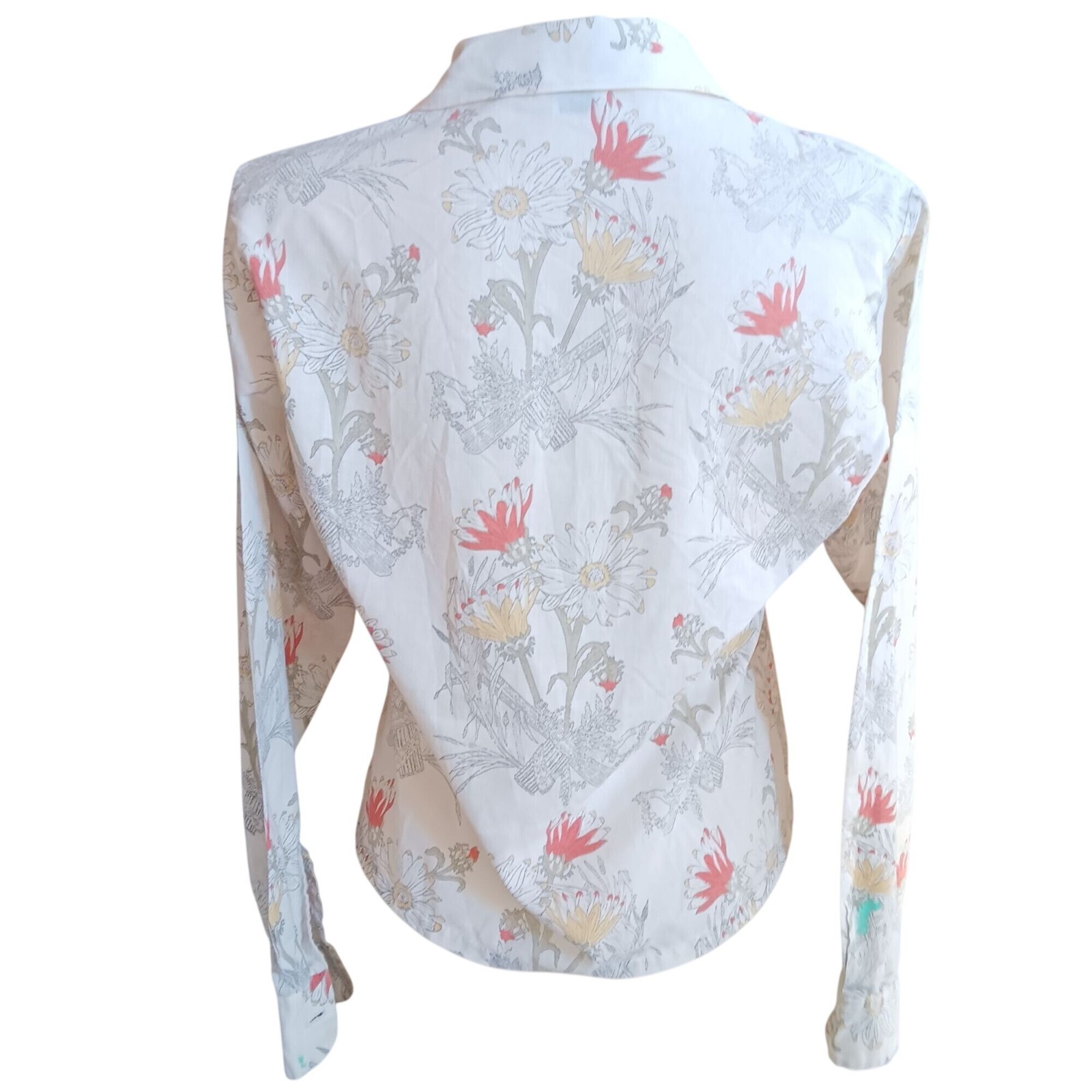 Cottage boho True Vintage Blouse Medium 1970’s Floral Button-Up Top Judy Bond