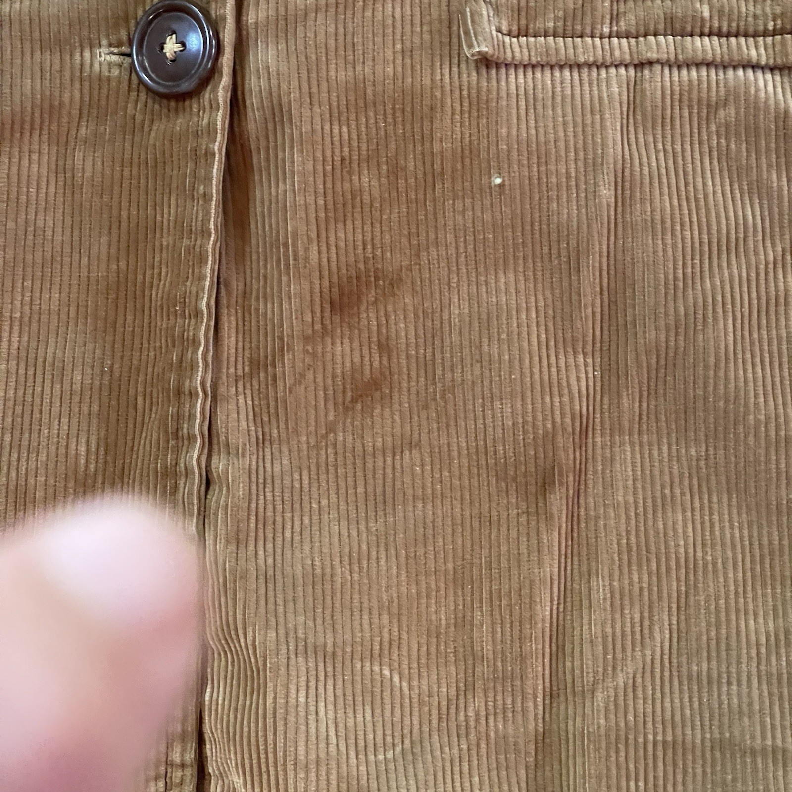 Vintage Brown Corduroy Hooded Coat See Measurements No Tag Maybe Handmade Prop