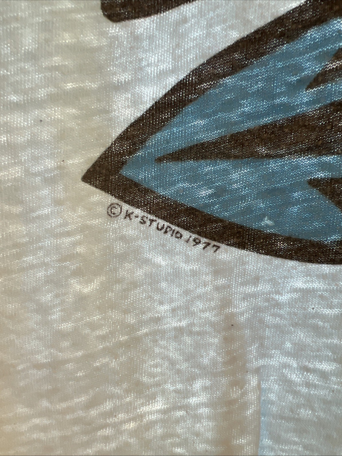 True Vintage “I’m With Stupid” Tee 1977 Baby Blue Medium E. Ruble