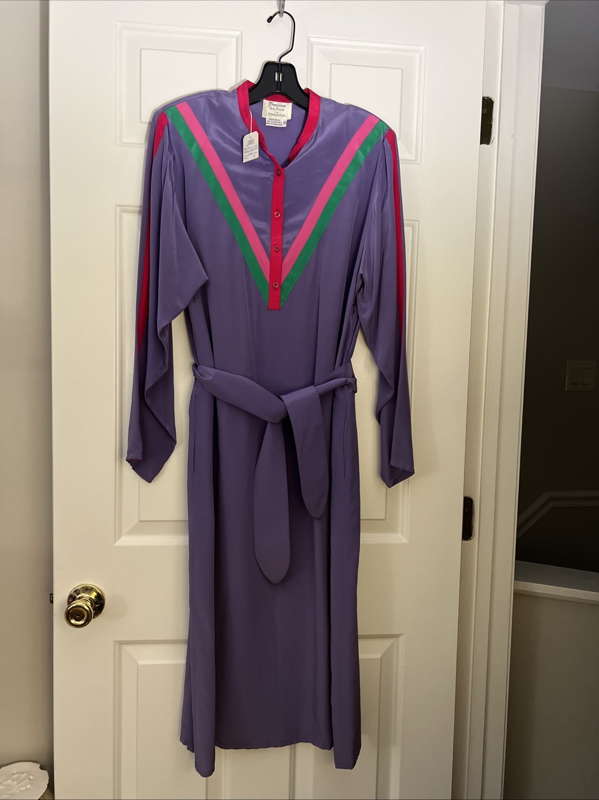 VINTAGE NWT FRANCESCA OF DAMON FOR STARINGTON SILK DRESS size 12