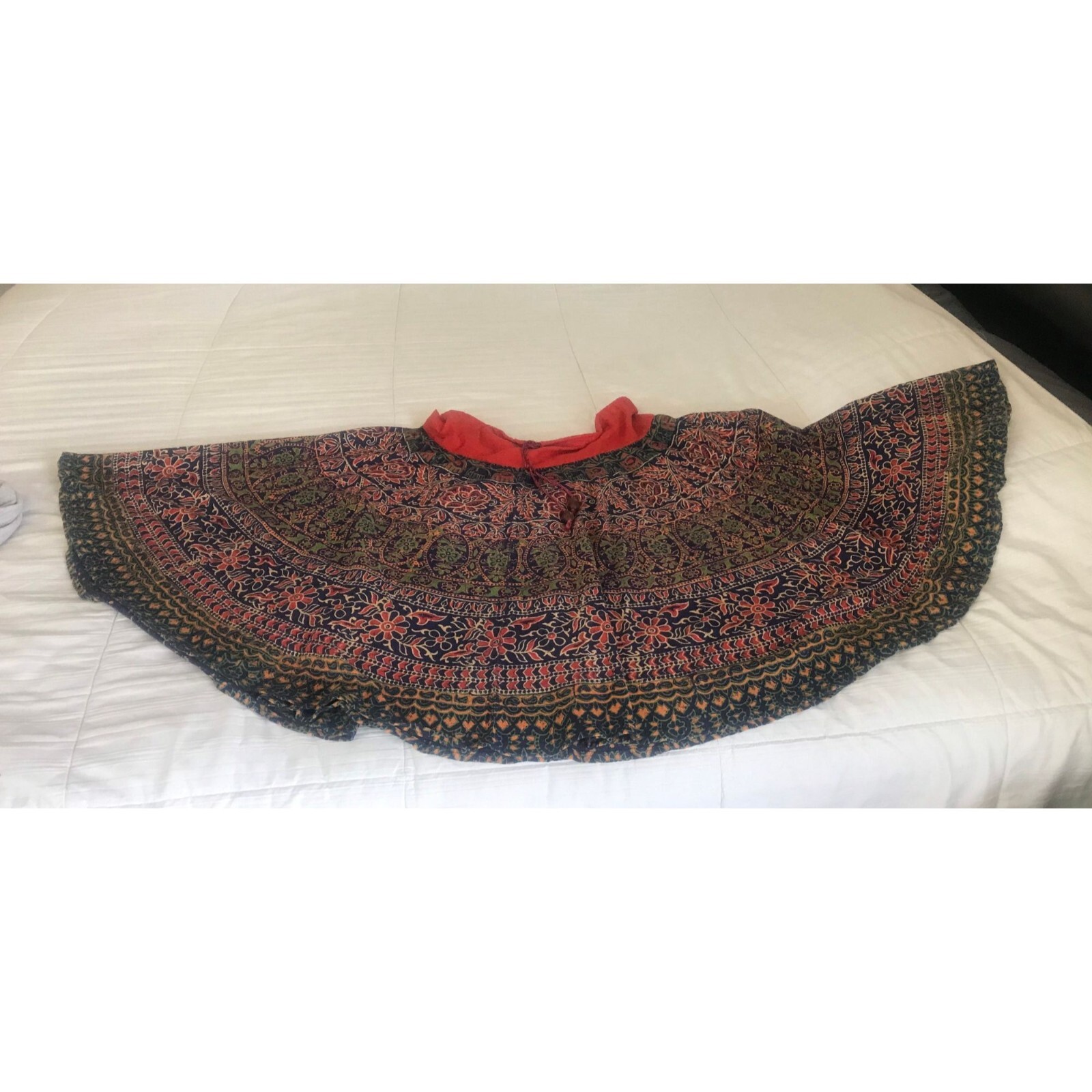 Banjara Tribal Skirt Handmade & Hand Dyed Tie Waist Made In India One Size