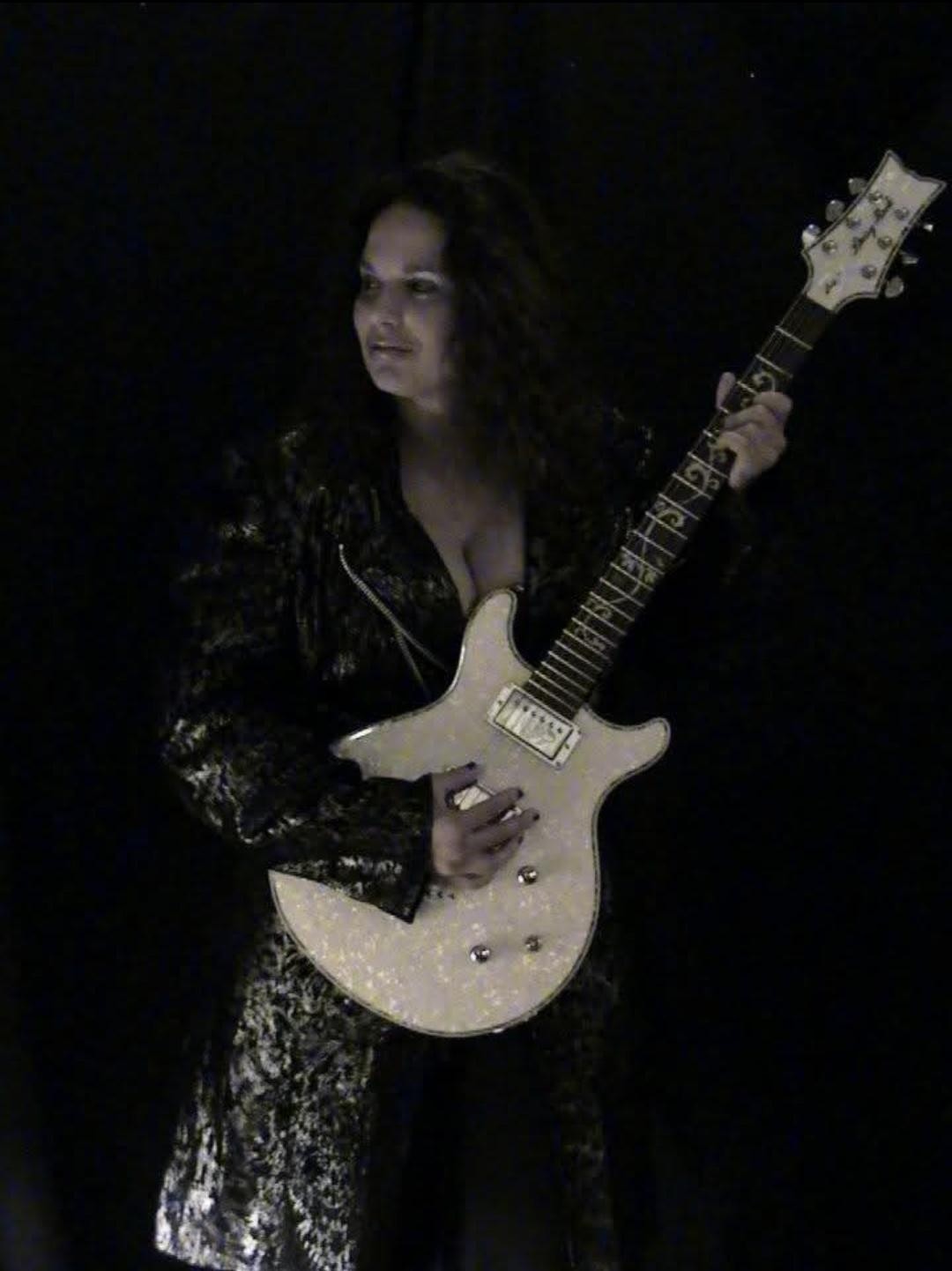 Black and Silver Leather Stage Coat made and designed by Terri King