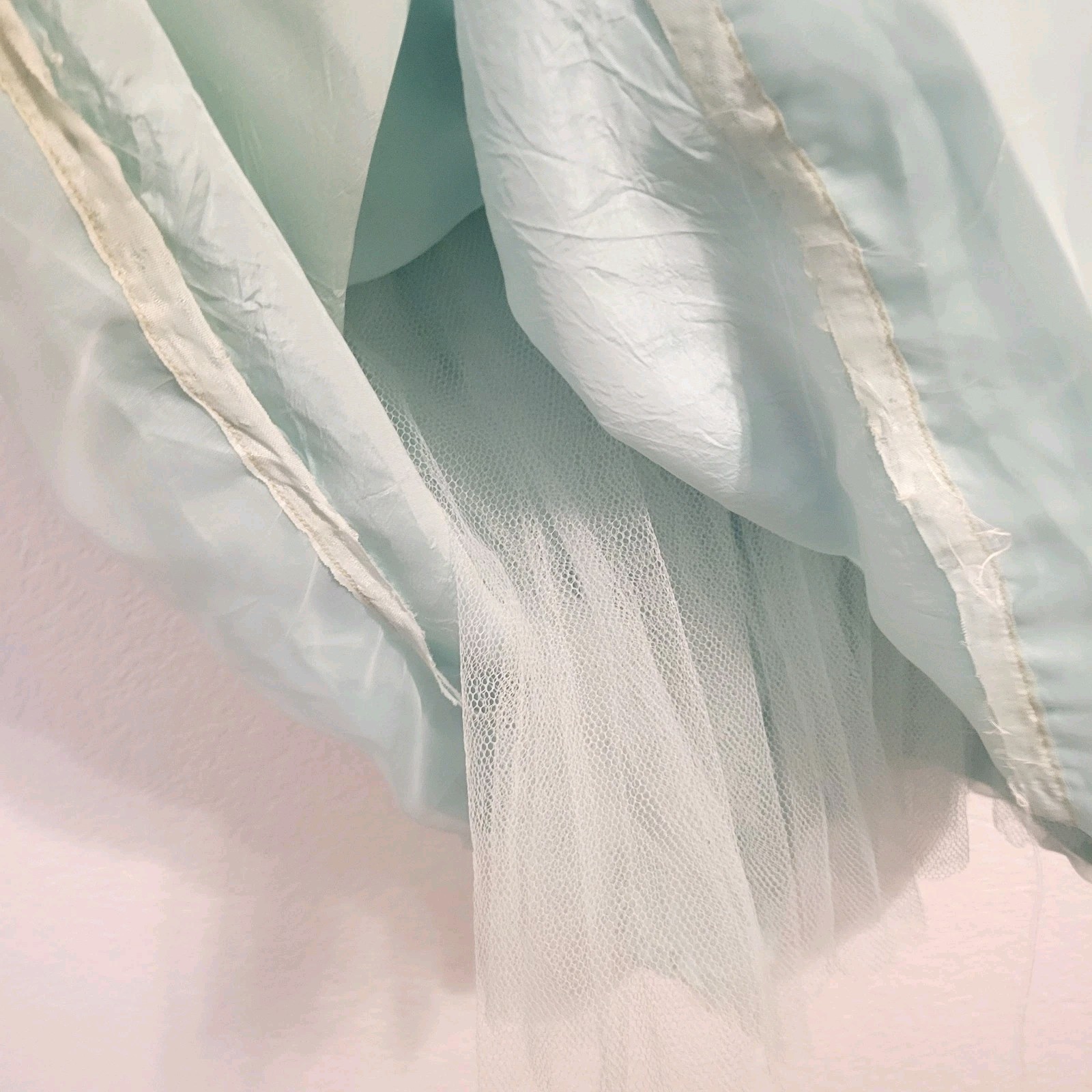 Vintage 1950s Tea Length Dress Light Blue Party FOR RESTORATION OR REPAIR