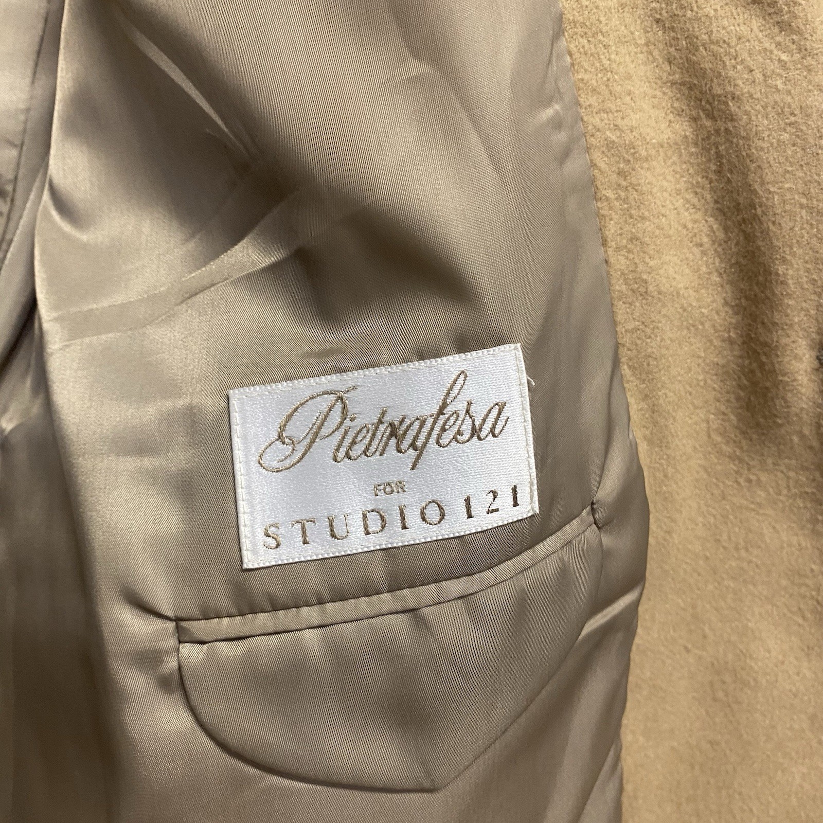 Vintage Pietrafesa Studio 121 Women’s Molly Blazer Jacket Size 4 100% Camel Hair