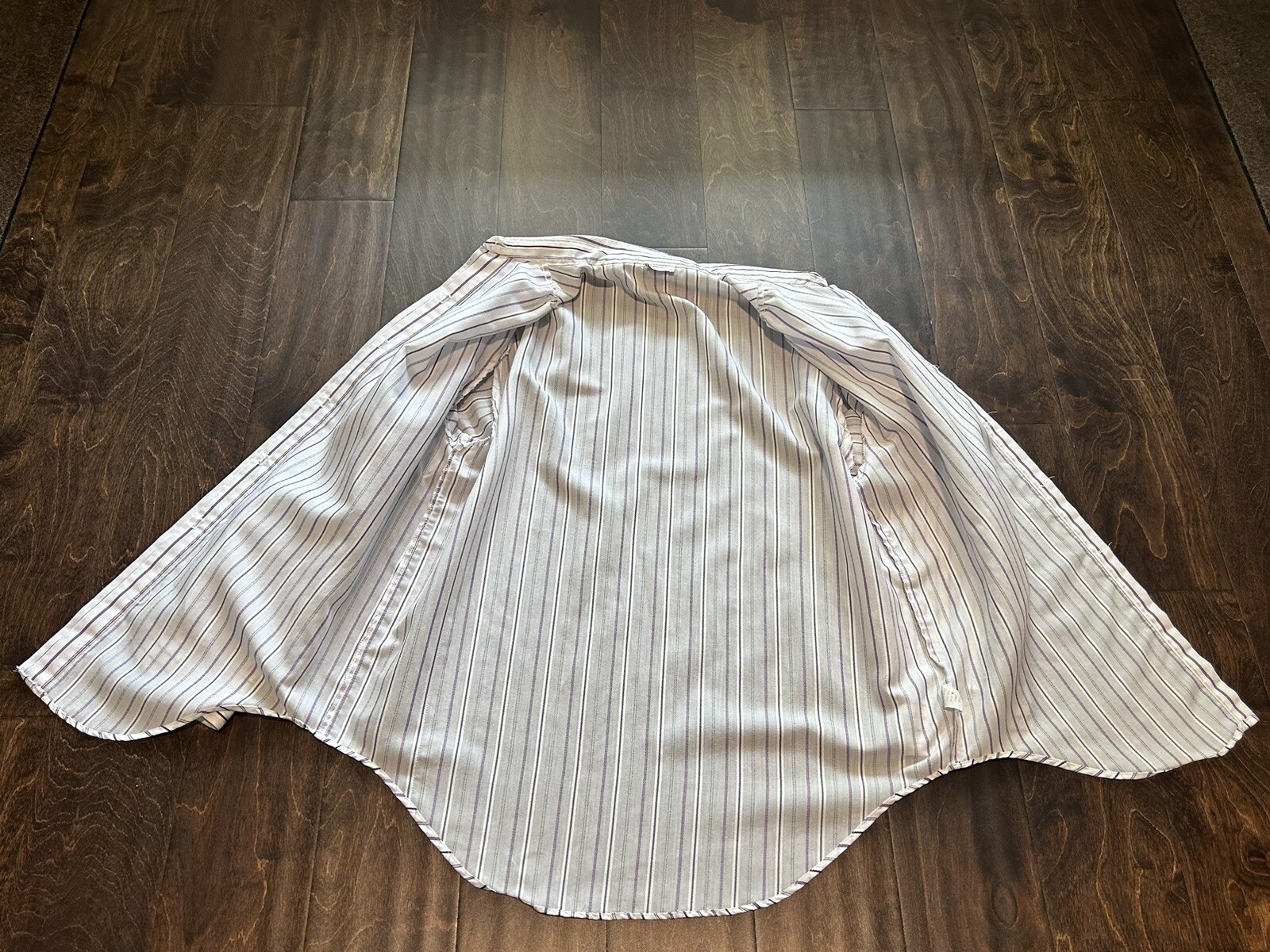 Vtg 80s Women’s Cobble Lane Shirtmakers Purples & Whites Stripes button shirt 12