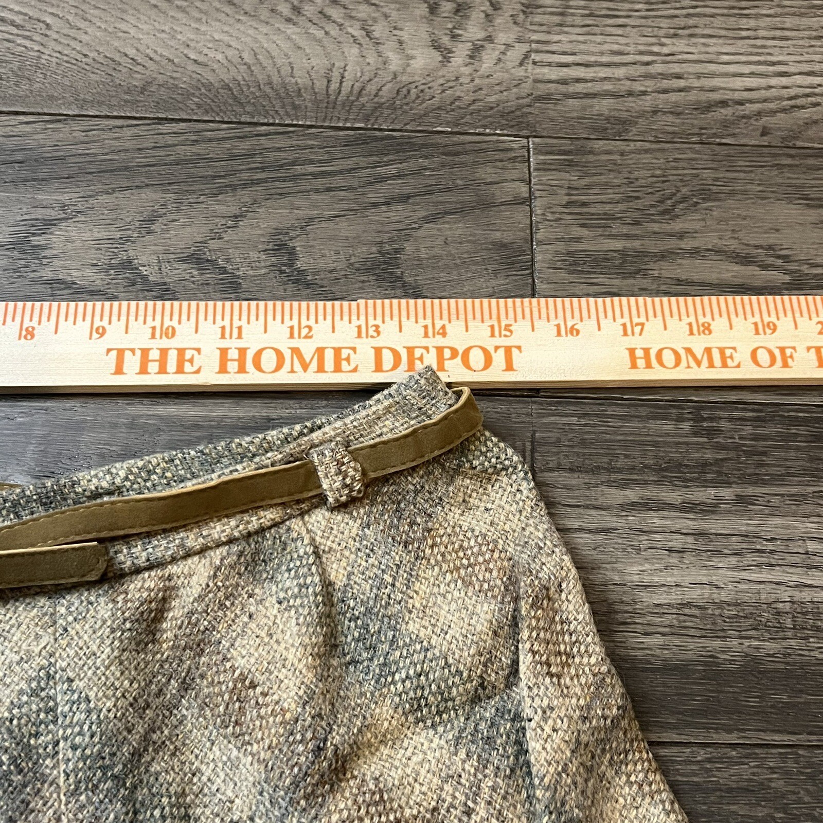 True Vintage Century of Boston Wool Plaid Skirt 28” Waist Belted Preppy USA Made