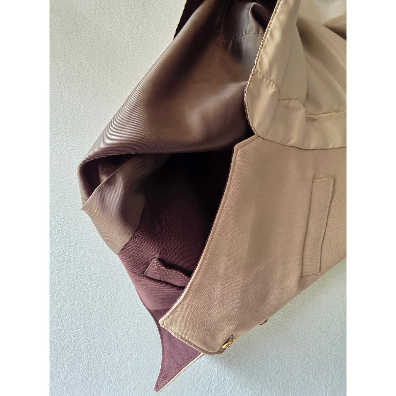 Vintage Sears Perma-Prest Reversible Vest Brown Tan Gold Button Waistcoat 40R