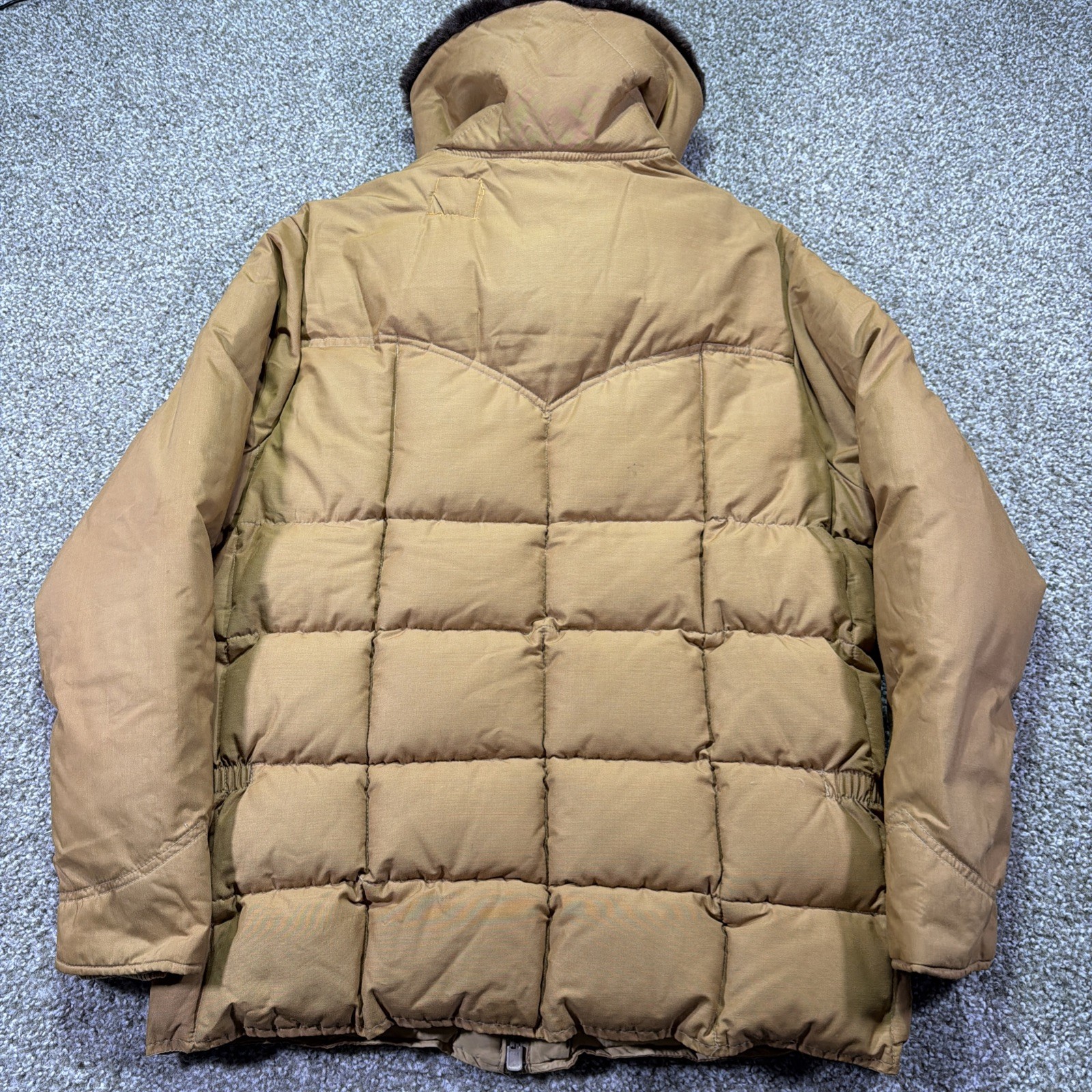 Vintage Miller western Wear Goose Down Fur Collar Puffer Jacket 80s