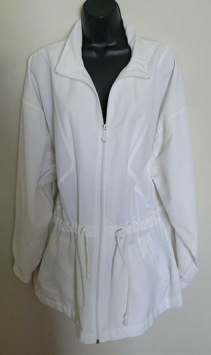 Vintage Reebok White Jacket Size Large Excellent Condition