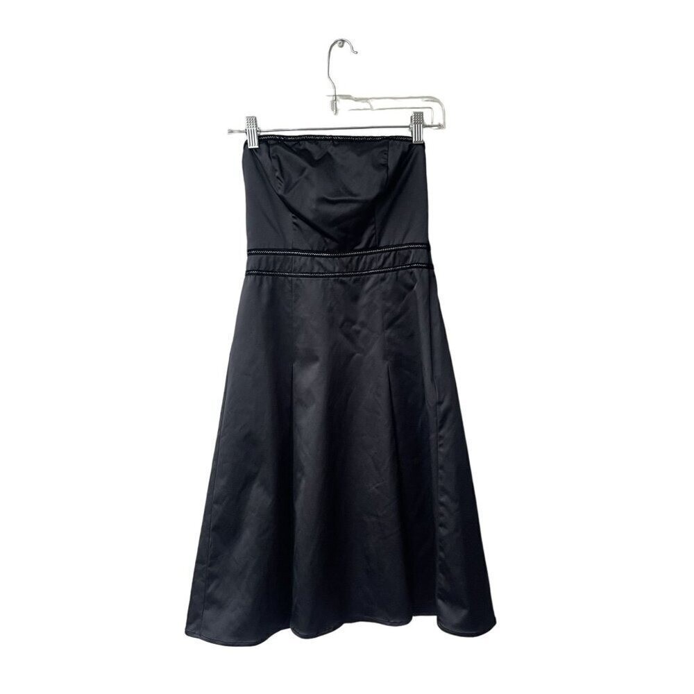 The Limited Strapless Satin A-Line Cocktail Dress Size 2 90s Classy Party Event