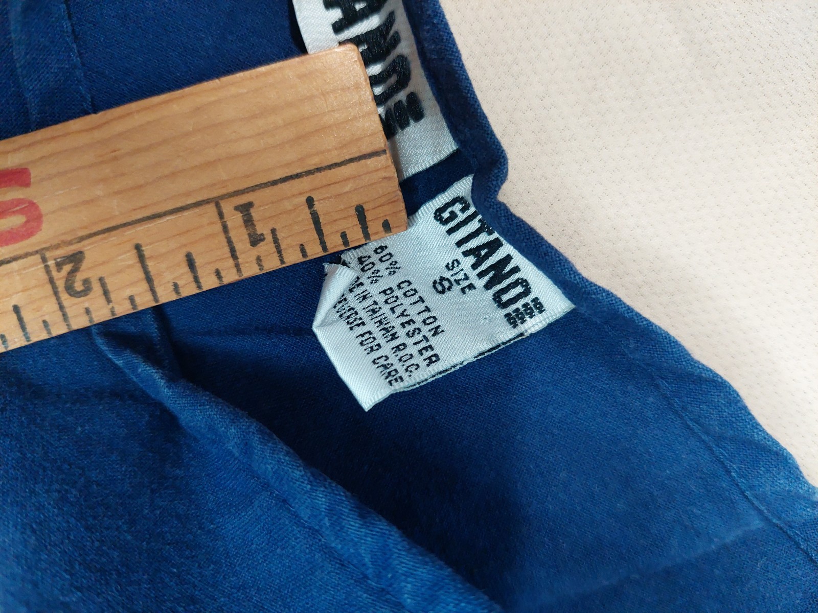 Vintage 90s Gitano Blue Jumpsuit Black White Checkered Rose Trim Overalls M Y2K