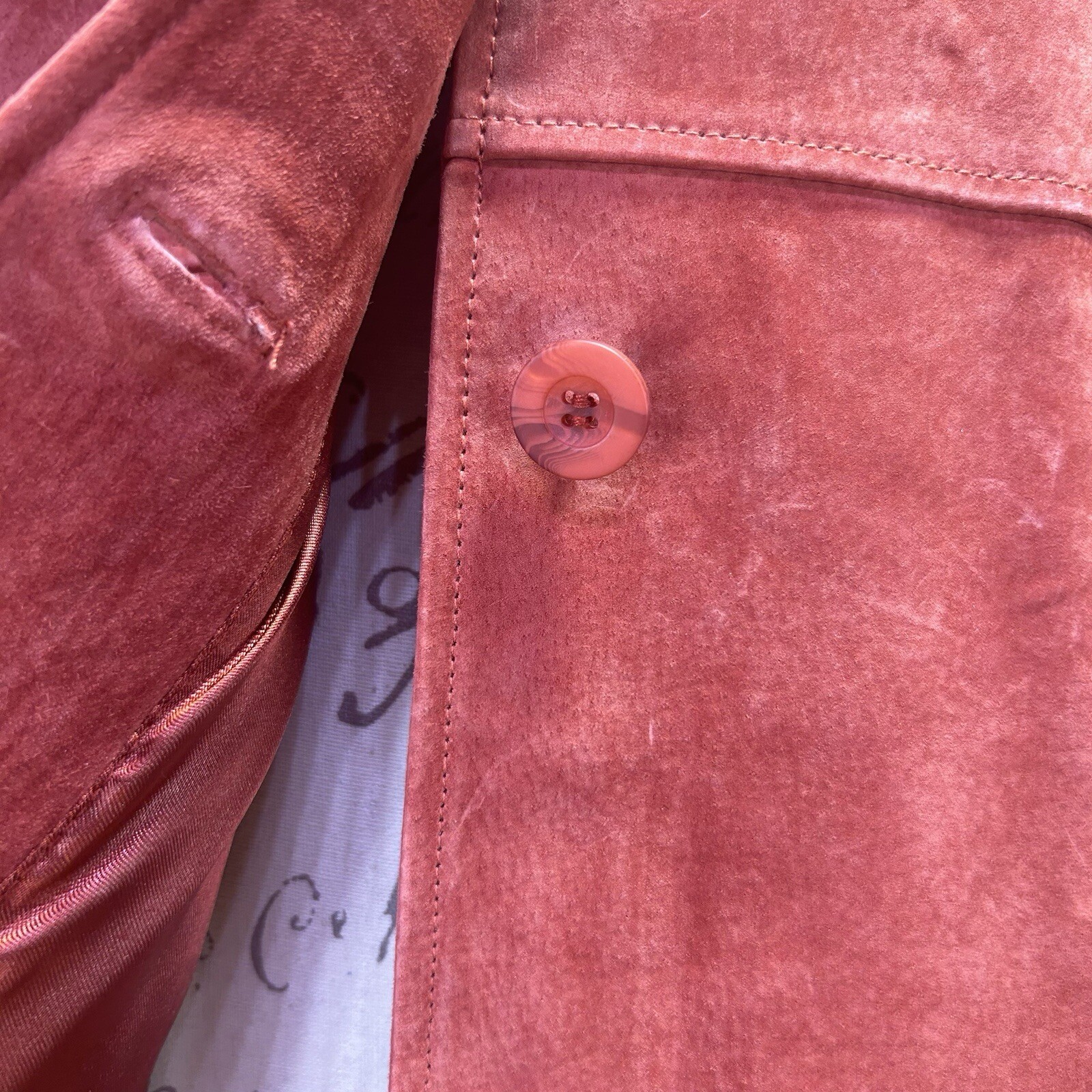 VTG J.G. Hook Deadstock Rust Leather Jacket Lined Long Sleeves Size Large NWT