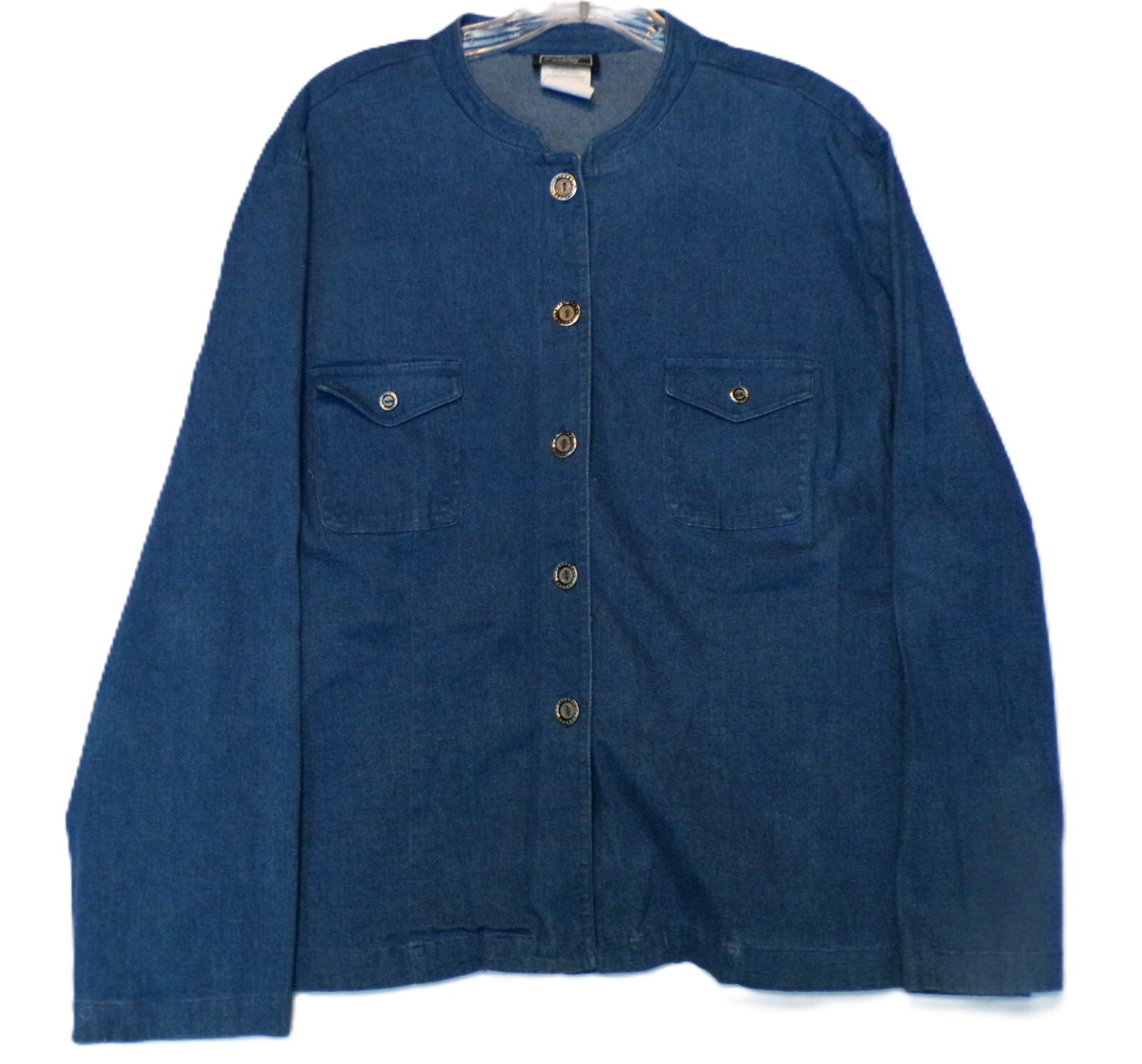 SOUTHERN LADY LADIES SIZE 20 DENIM SHIRT LONG SLEEVES BLOUSE Button Up VTG EUC