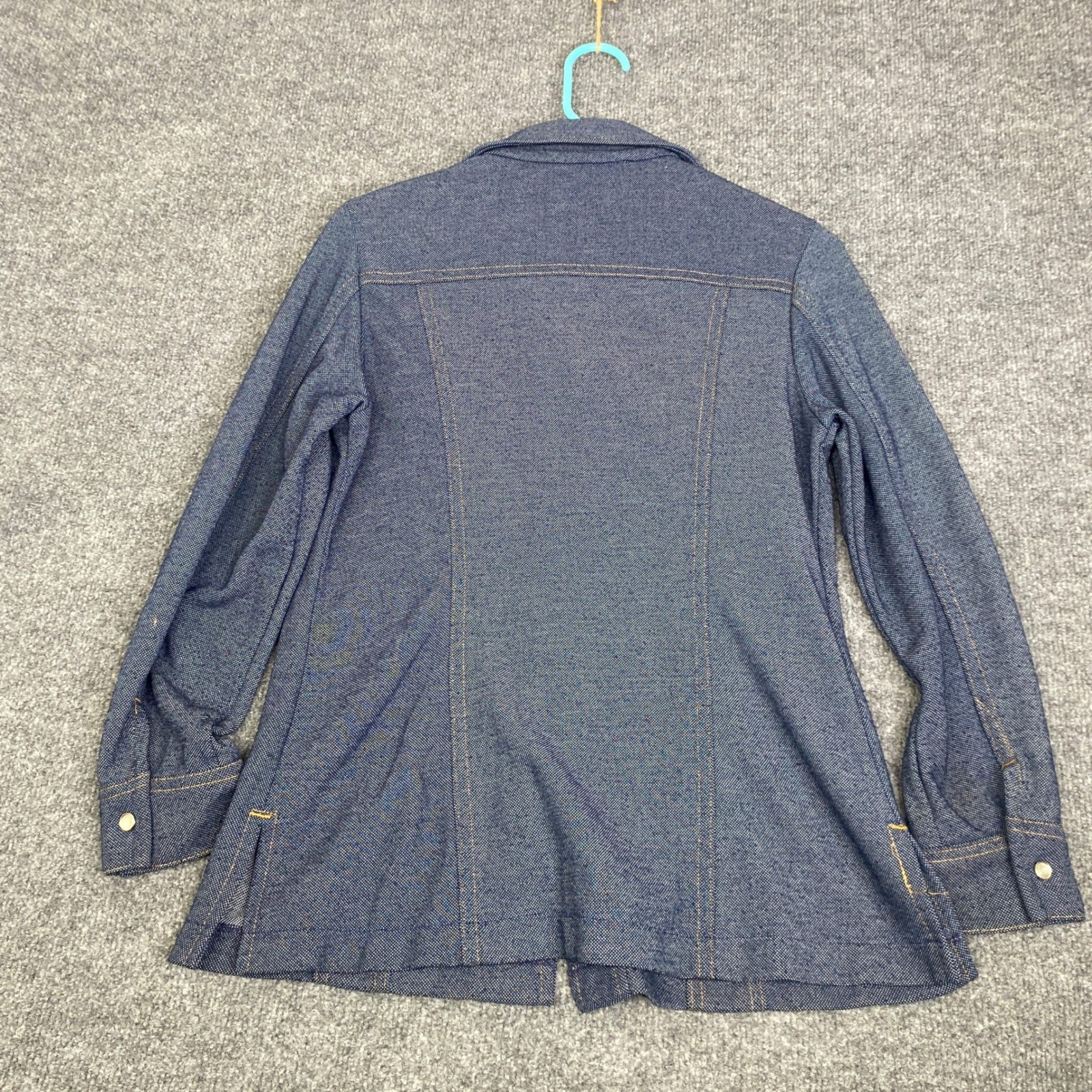 Vintage Lee Riders Blue Denim Look Snap Front Shirt Jacket 60s 70s ?