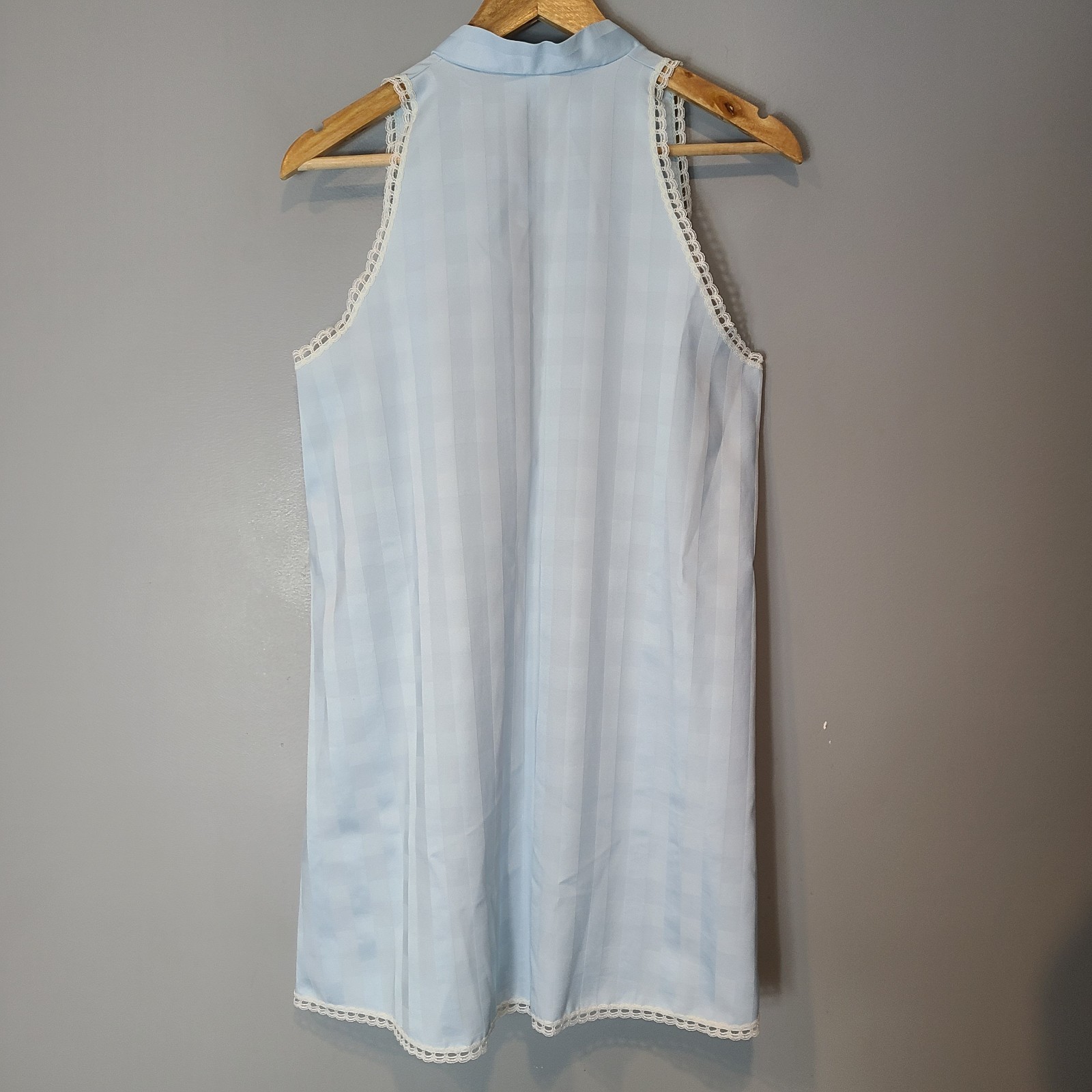 Vtg 1960s Mod Shift Dress Farr West Blue Mid Century MCM Retro Resort Sz Large