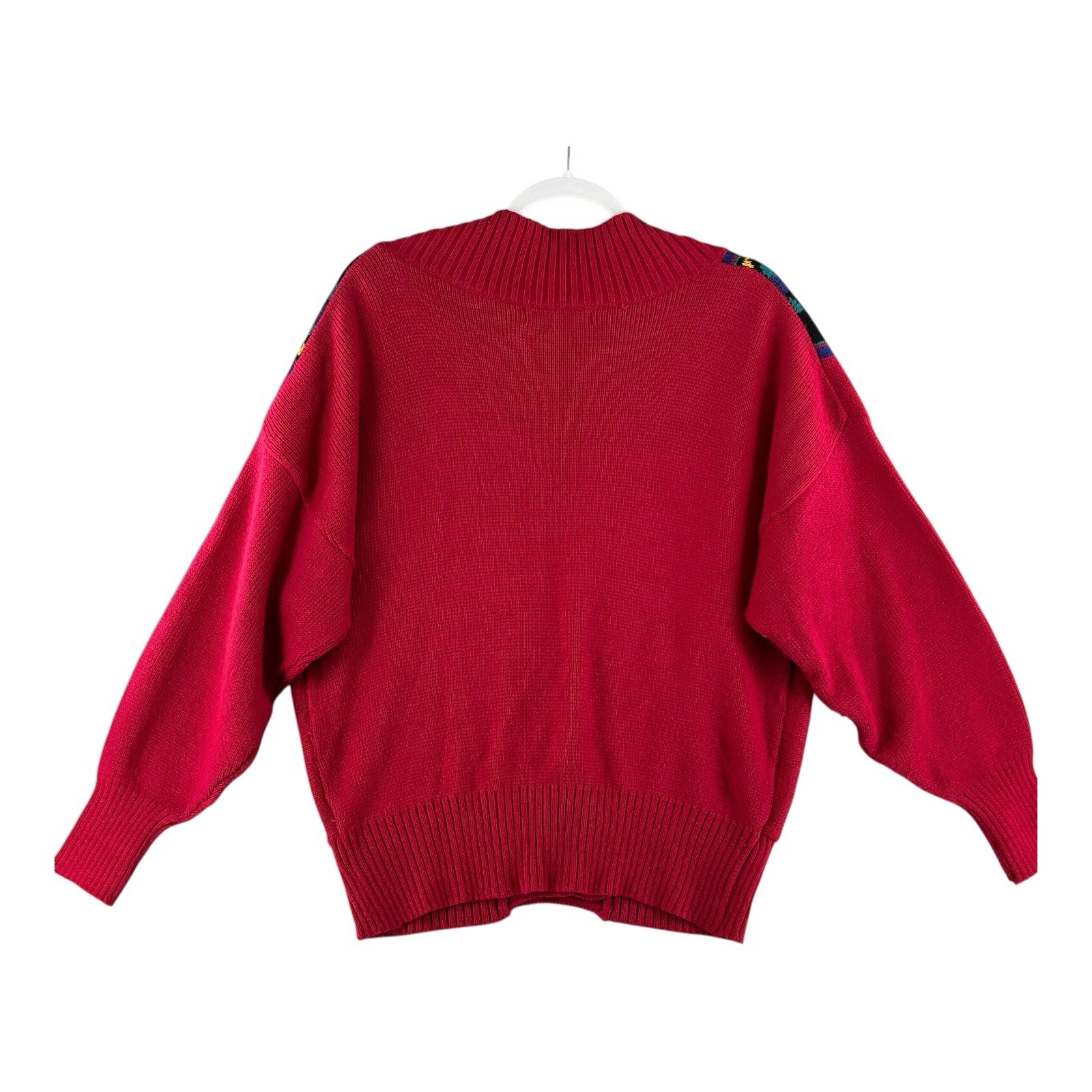 Vintage 80s Counterparts Cardigan Sweater Pink Womens Size Large Made In Korea ￼