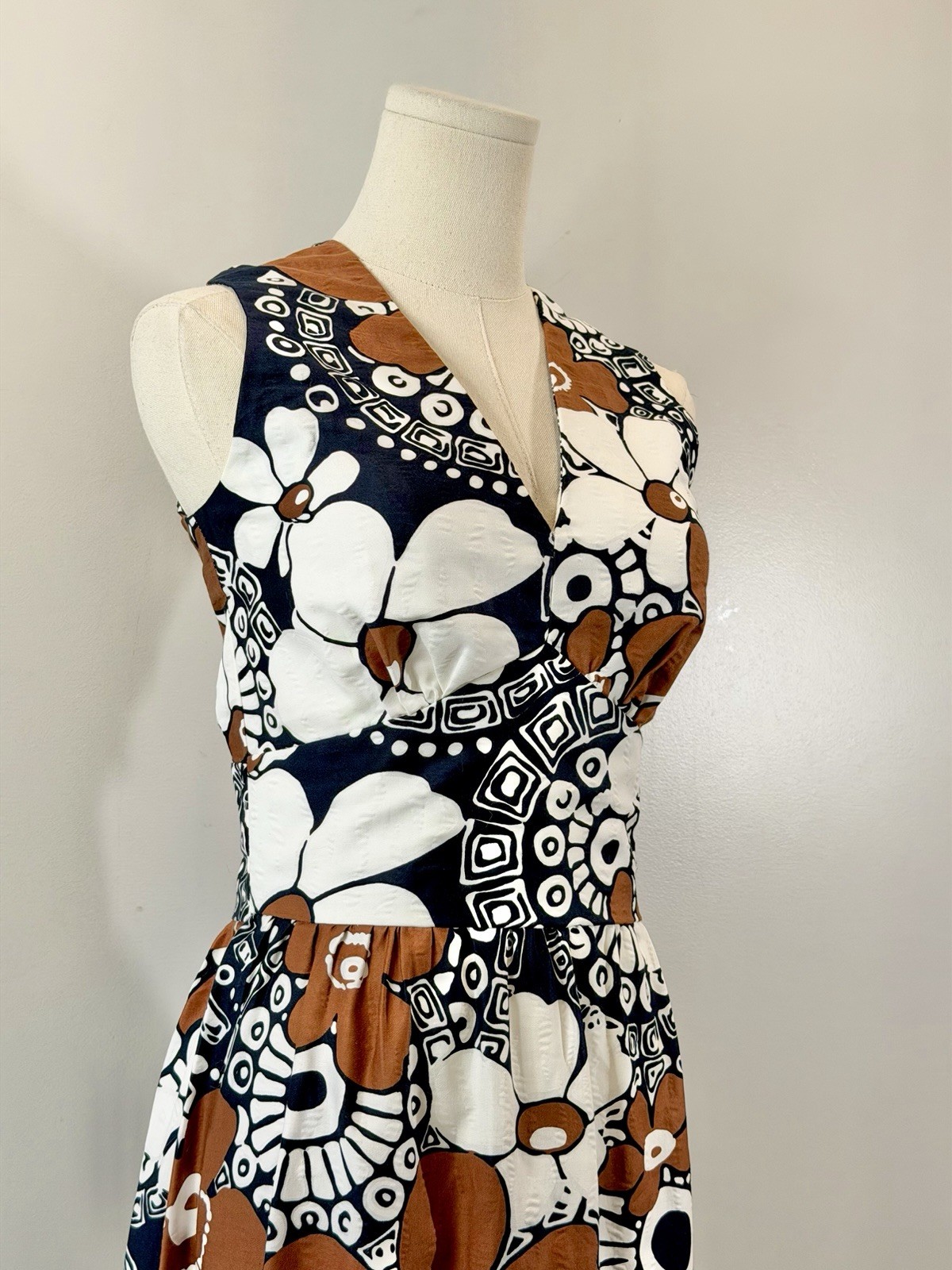 Vintage 1970s Floral Dress Hawaiian Tropical Flower Power Soft Cotton 70s 60s