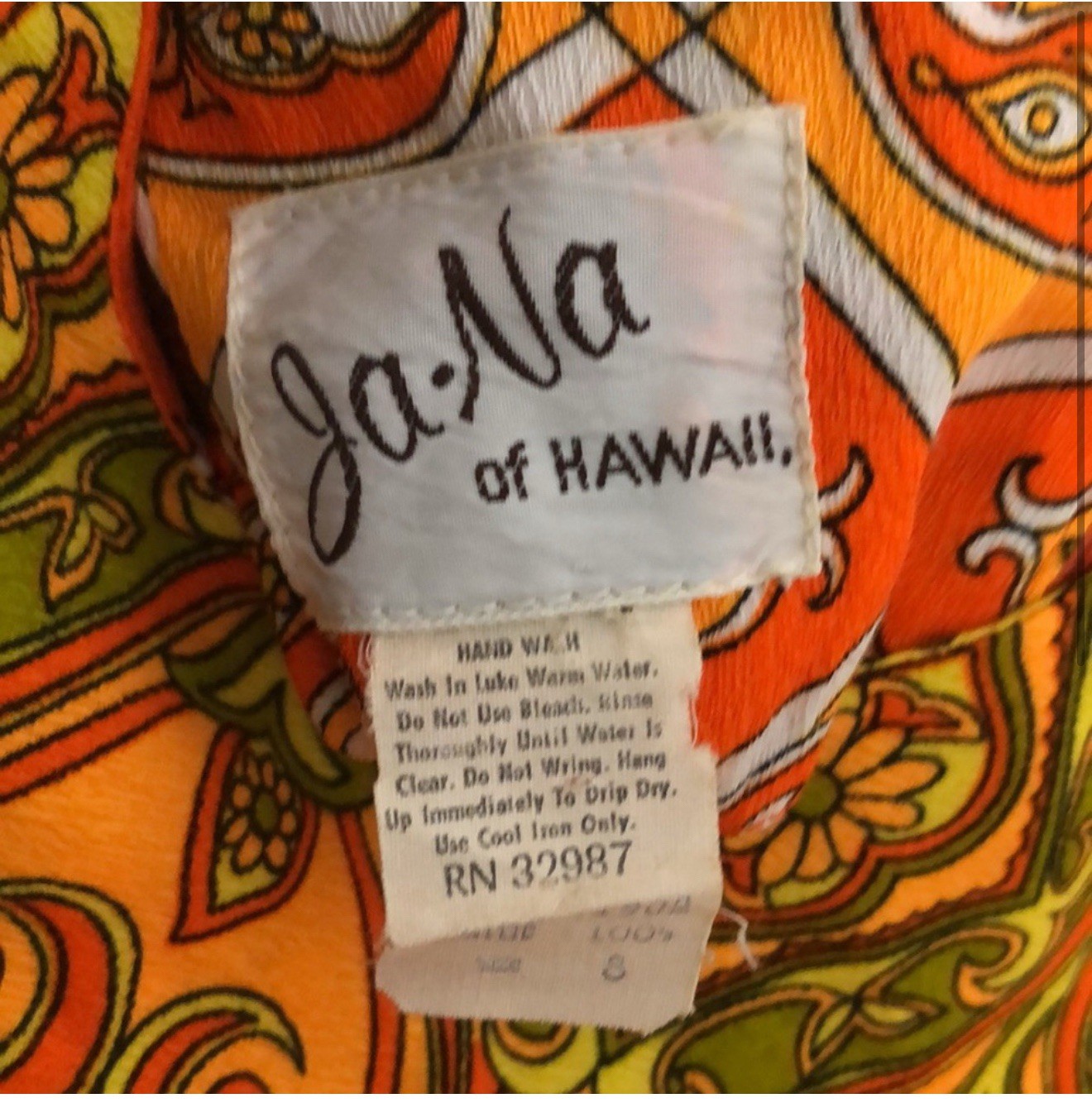 Vintage Ja-na Of Hawaii Top Sleeveless Unique Retro