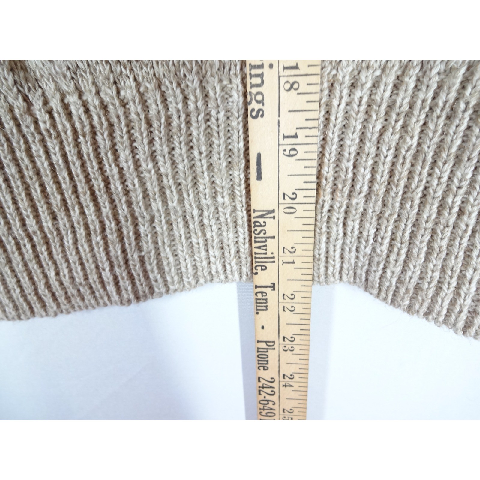 VTG Liz Claiborne Knit Top Womens Med Beige Floral Linen Cotton 80s Colorblock
