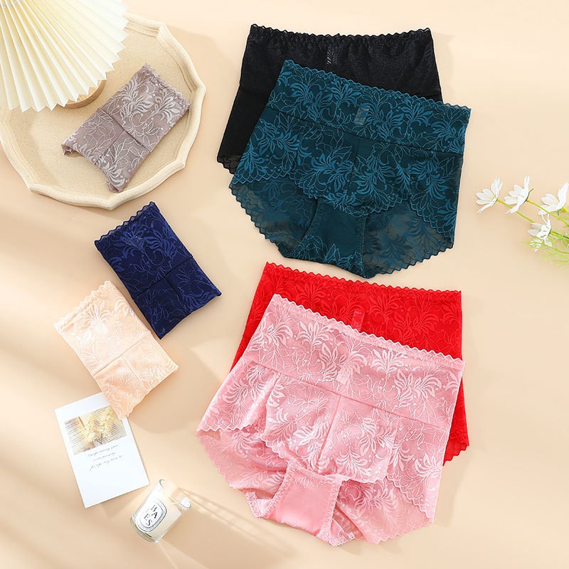 3X Women Tummy Control Panties High Waist Slimming Sexy Lace Brief Knicker L-2XL
