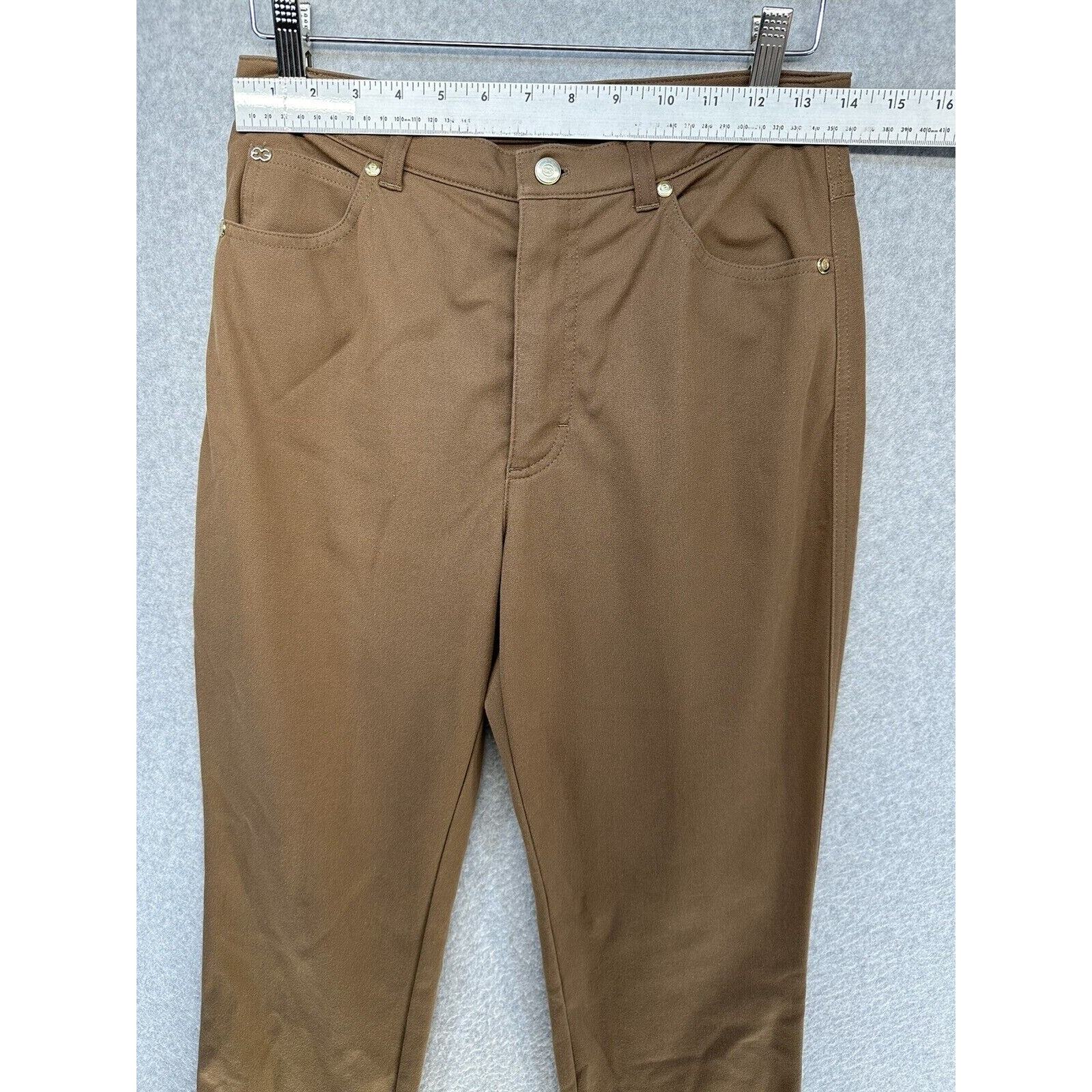 Escada Vintage Womens Pants Size 36 Brown Straight Leg With 5 Pocket Design