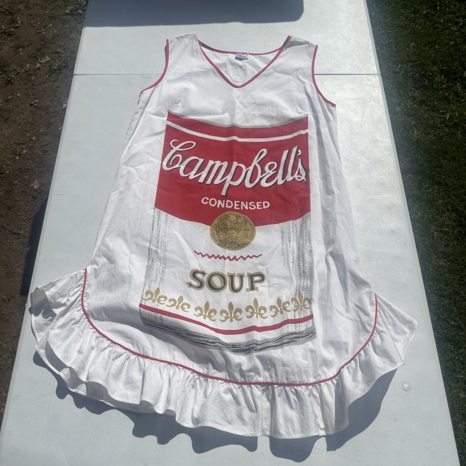 VTG 1960s Jeri Morton Campbell’s Soup Smock Dress Hostess Apron Pop Art Rare USA
