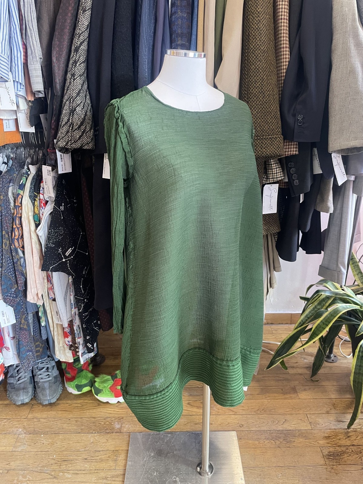 Vintage Issey Miyake Cauliflower Emerald Tunic— Medium