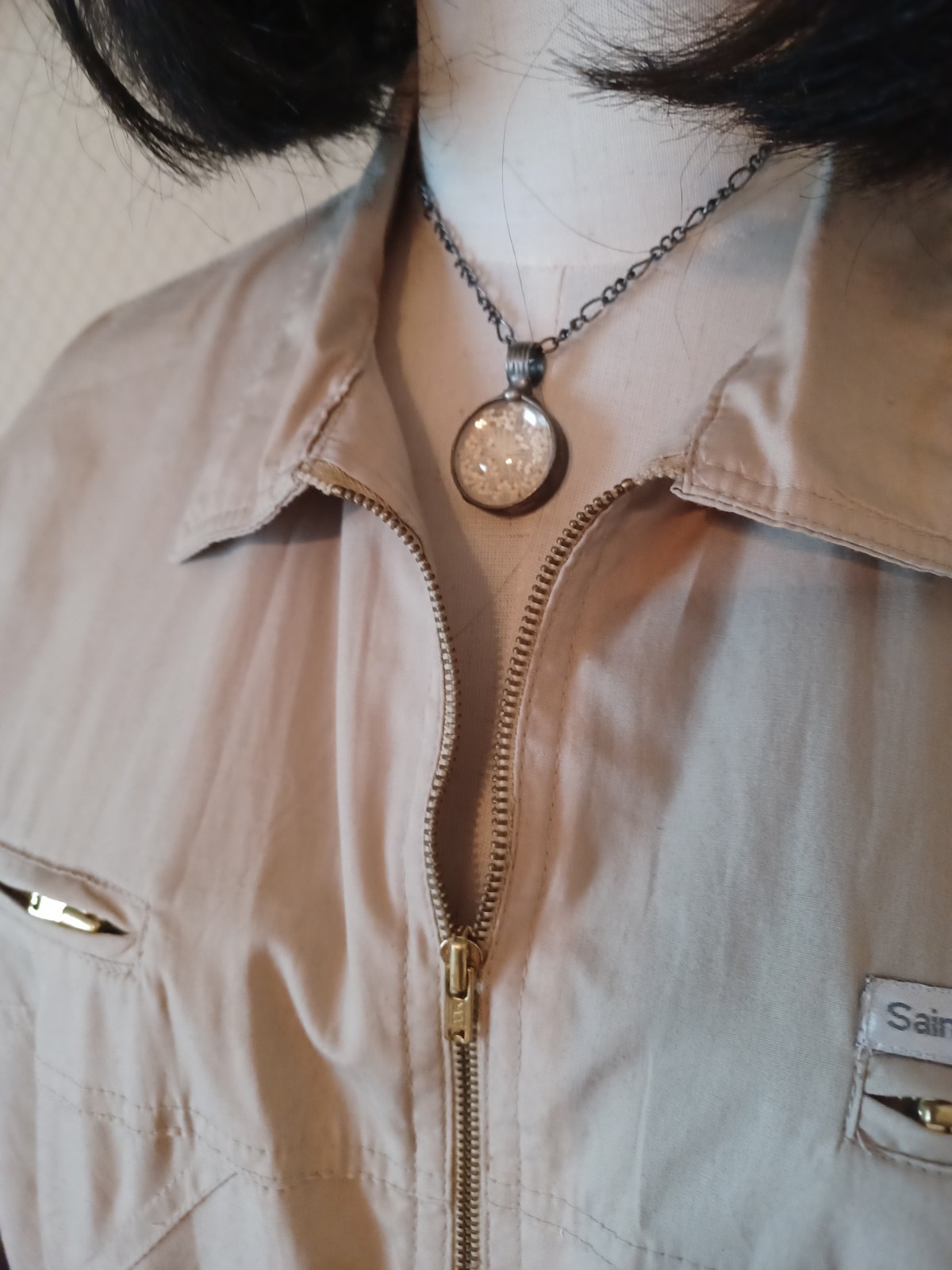 Vintage 1980s Saint Germain Paris Boho/Utilitarian Tan 100% Cotton Jumpsuit