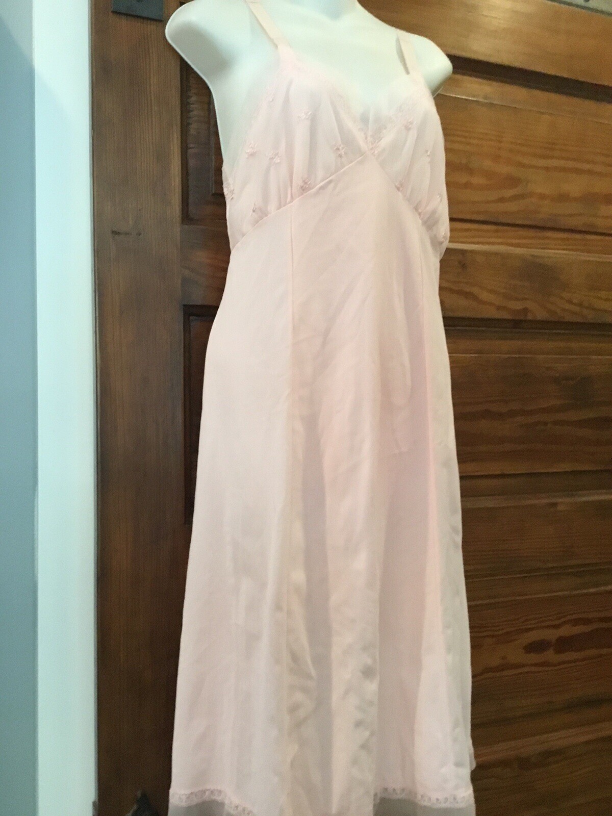 Vintage Phil Maid Nylon full slip Baby pink 36
