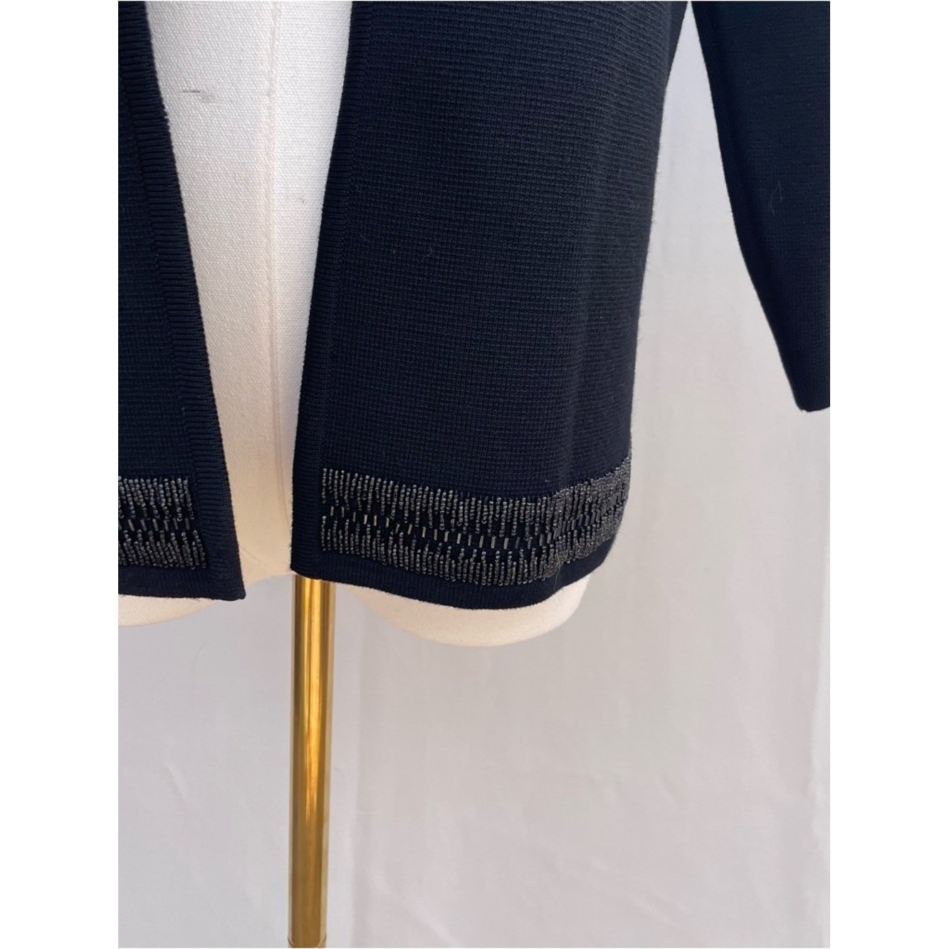 True Vintage DORCE LeRoy Knitwear Beaded Cardigan 100% Wool 1950s 60s 70s Sz 10