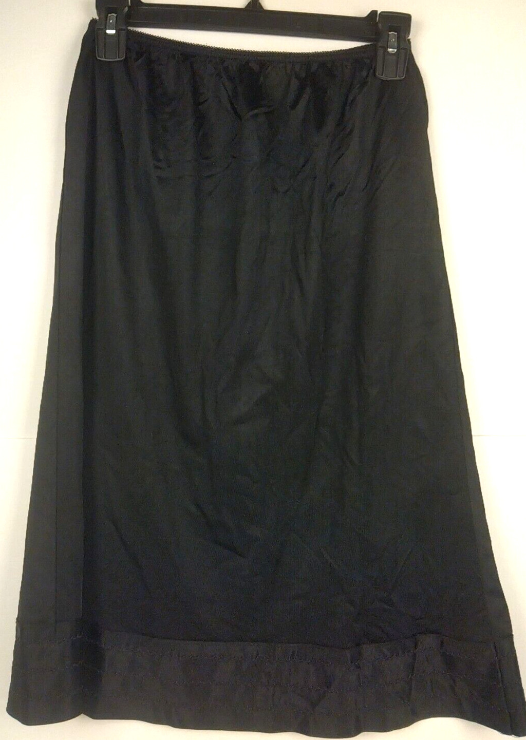 Mel-Lin Ladies 25″ Long 100% Nylon Vintage Black Half Slip Size L. (63)