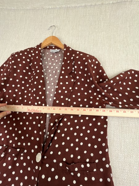 True Vintage Campus Casuals Sports Coat Polka Dot 1970s Groovy Hippy Blazer VTG