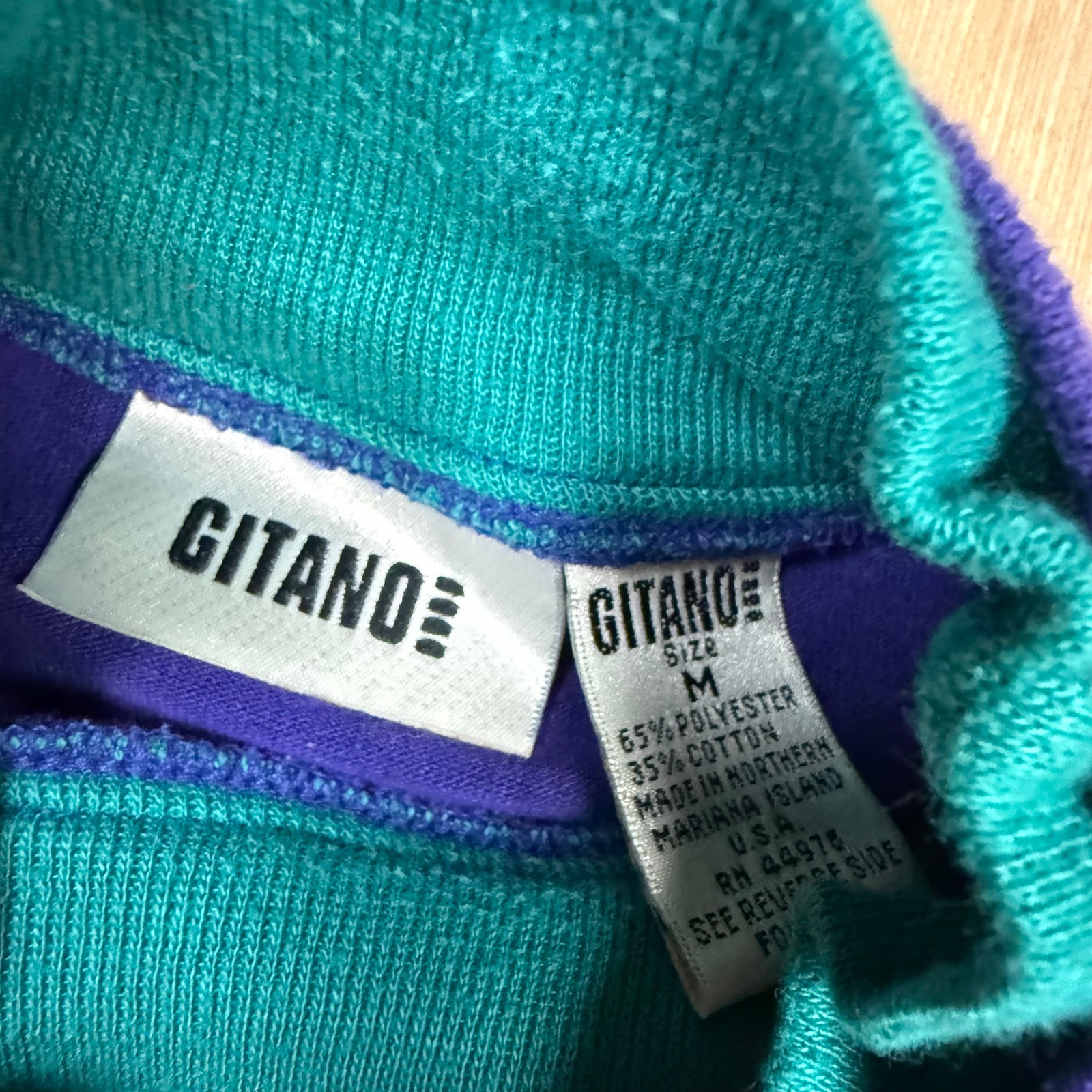 Vintage Gitano 80s T Shirt Long Sleeve Layered 90s Medium women’s normcore