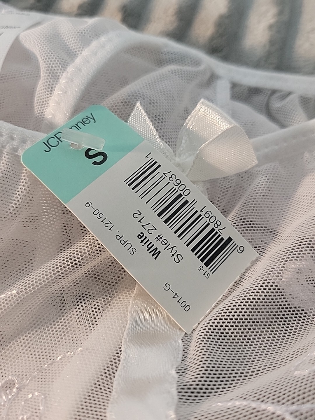Vtg 🔥 Small Delicates Lace Nylon Mesh See Through Skirted Thong JCPenney Bows